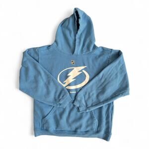 Reebok Tampa Bay Lightning Cotton Sweatshirt Hoodie Kids Size Large Blue